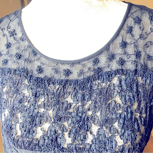 Express beaded navy blue top - Picture 2 of 4